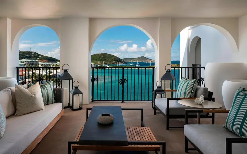 Resort beach on the east end of St. Thomas, near the reefs used by St. Thomas snorkeling tours